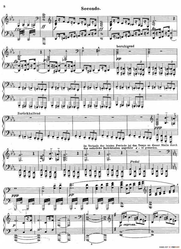 c小调第二交响曲“复活”（Ⅰ）（改编四手联弹版 ）