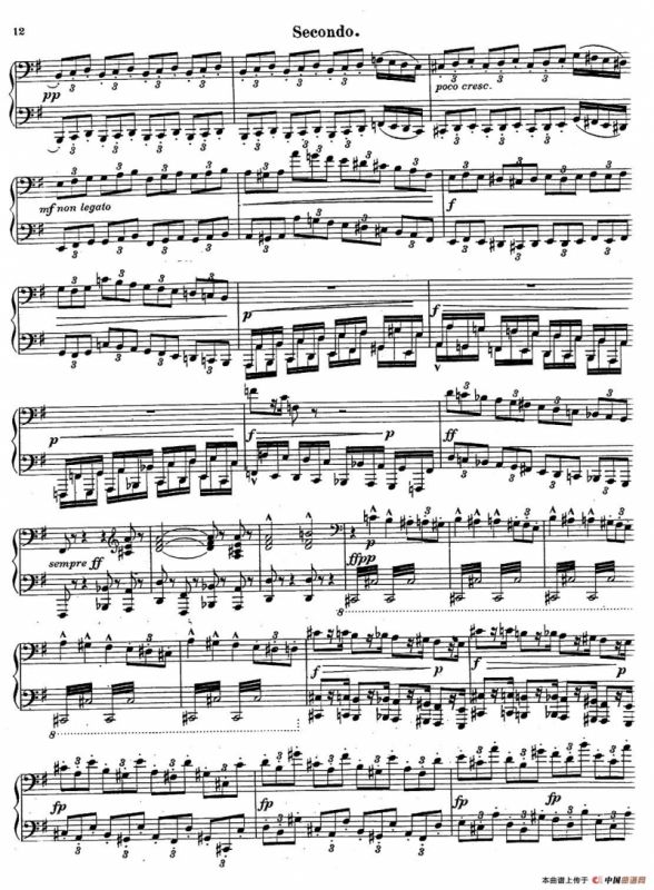 c小调第二交响曲“复活”（Ⅰ）（改编四手联弹版 ）