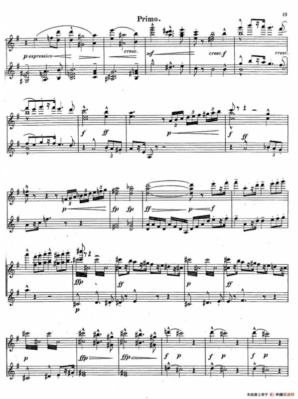 c小调第二交响曲“复活”（Ⅰ）（改编四手联弹版 ）