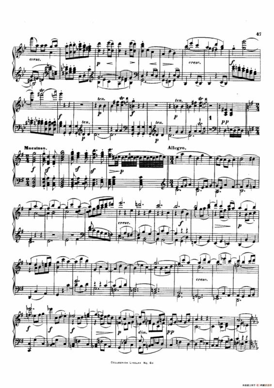 降E大调第十二弦乐四重奏（钢琴独奏版）