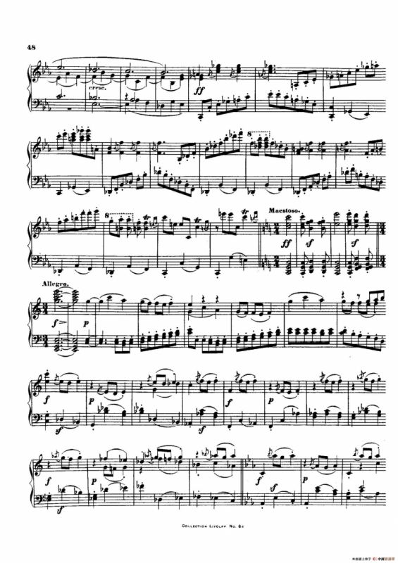 降E大调第十二弦乐四重奏（钢琴独奏版）