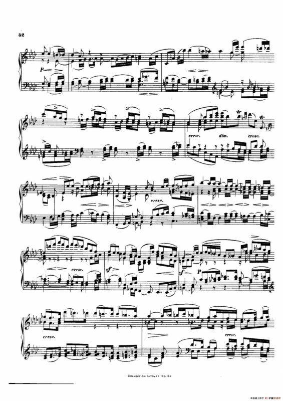 降E大调第十二弦乐四重奏（钢琴独奏版）