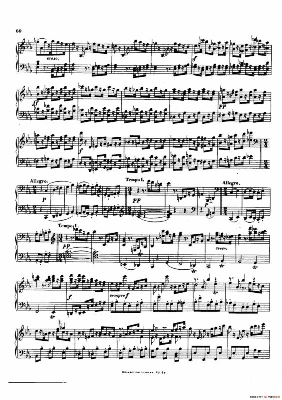 降E大调第十二弦乐四重奏（钢琴独奏版）