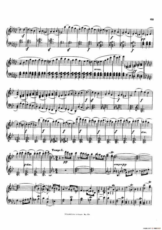 降E大调第十二弦乐四重奏（钢琴独奏版）