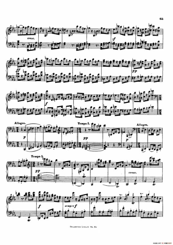 降E大调第十二弦乐四重奏（钢琴独奏版）