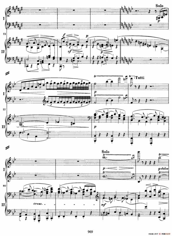 降B大调第二钢琴协奏曲（P71——80）