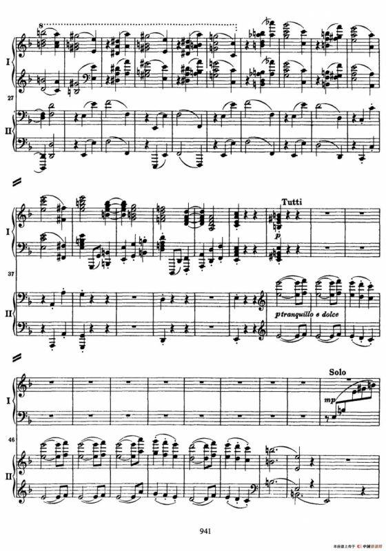 降B大调第二钢琴协奏曲 （P41——50）