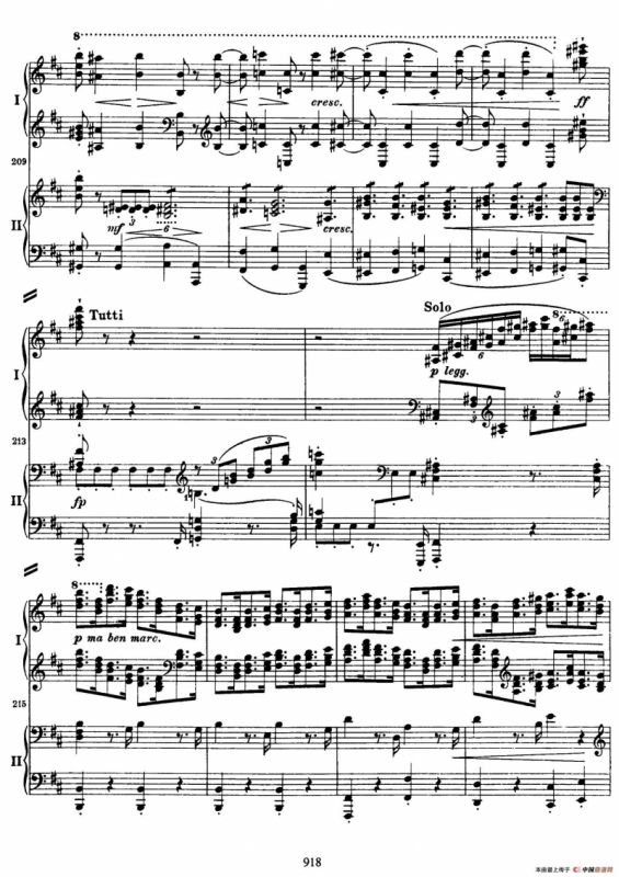 降B大调第二钢琴协奏曲 （P11——20）