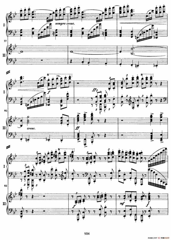 降B大调第二钢琴协奏曲 （P1——10）