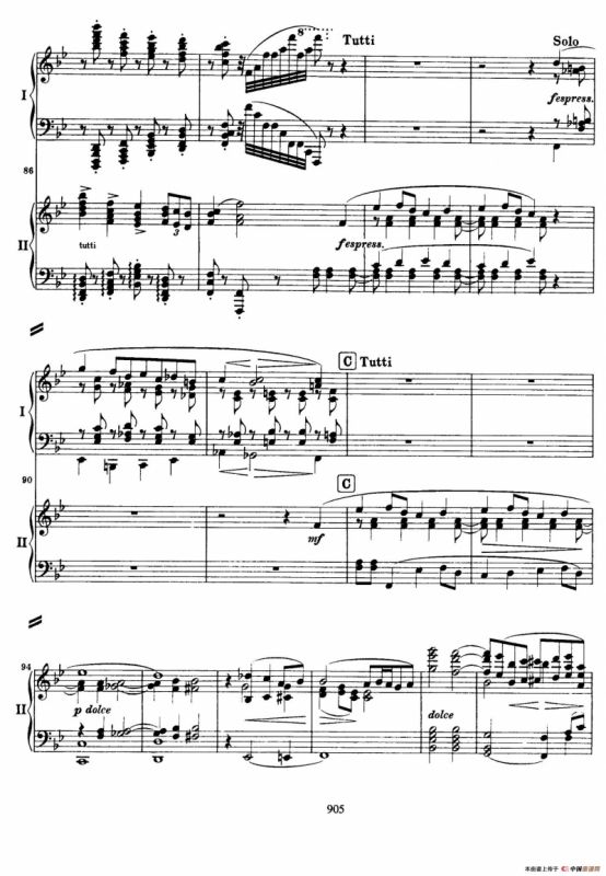 降B大调第二钢琴协奏曲 （P1——10）