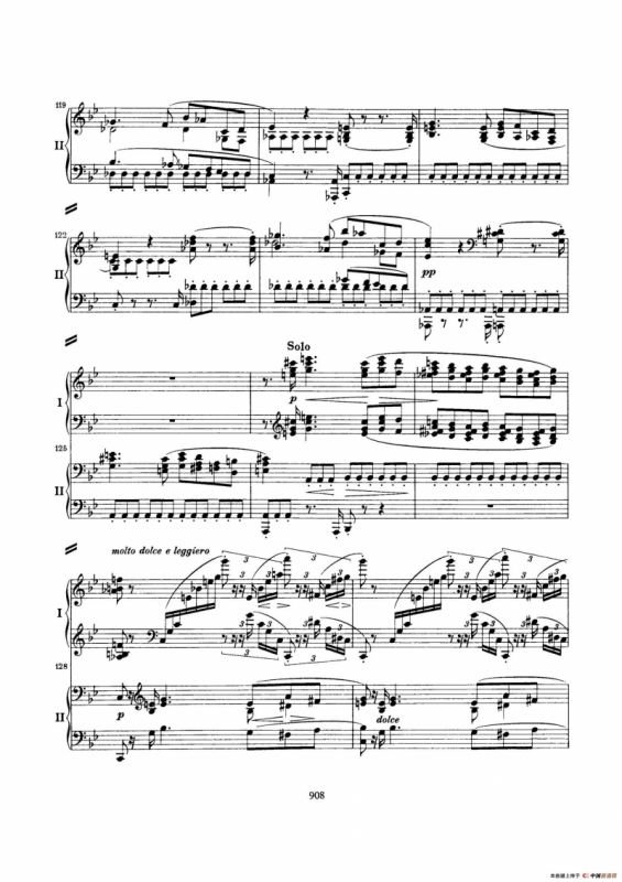 降B大调第二钢琴协奏曲 （P1——10）