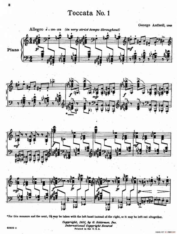 2 Toccatas（2首托卡塔）（No.1）