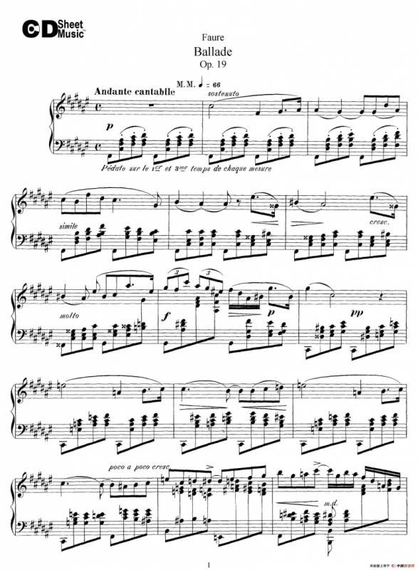 Ballade Op.19（叙事曲）