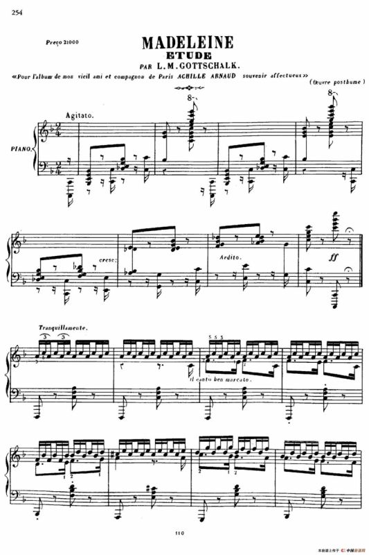 Etude in F Major Madeleine（F大调练习曲）