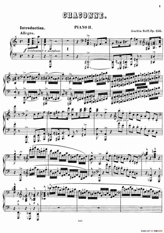 Chaconne for 2 Pianos Op.150（双钢琴第二钢琴）