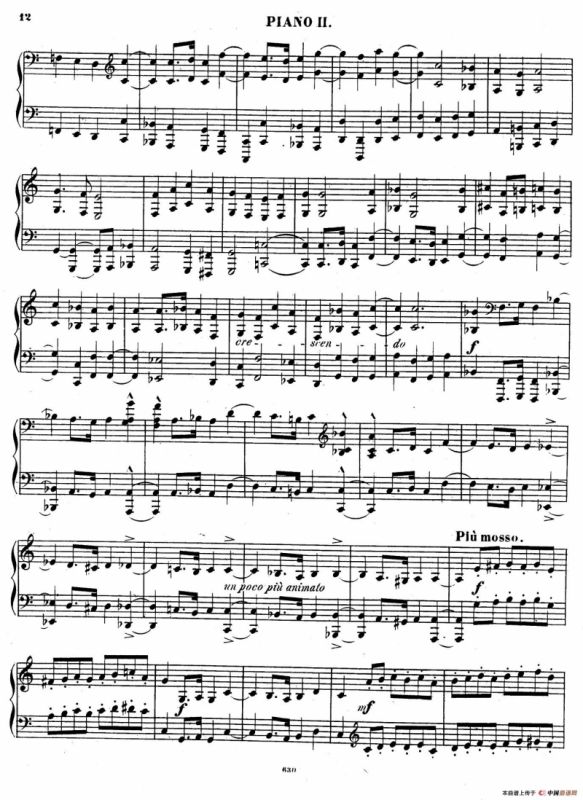 Chaconne for 2 Pianos Op.150（双钢琴第二钢琴）