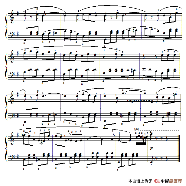 钢琴小曲“”吉普赛姑娘与小鸟