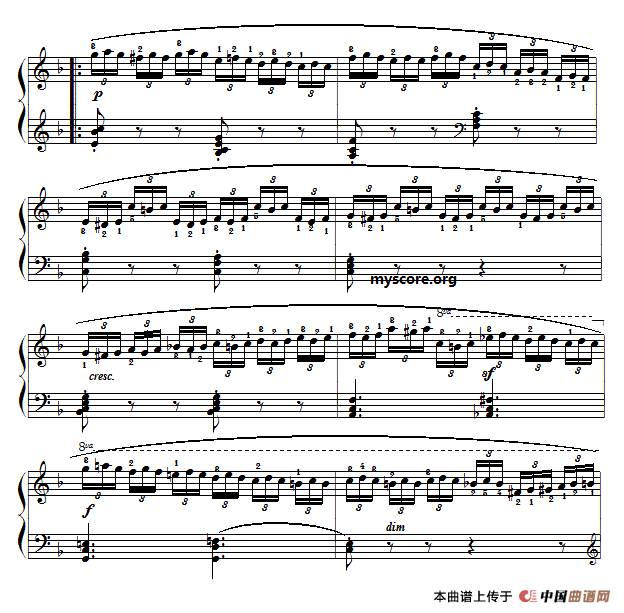 车尔尼（Czerny）849第20首曲谱及练习指导