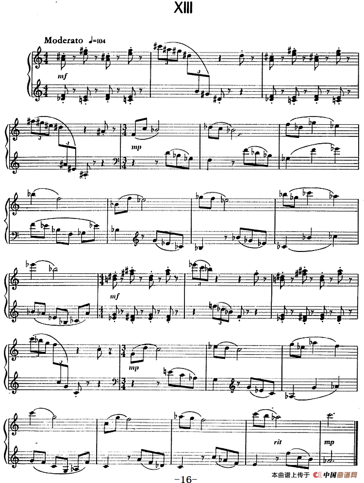 钢琴简易练习曲十六首（丁善德作品三十一号）