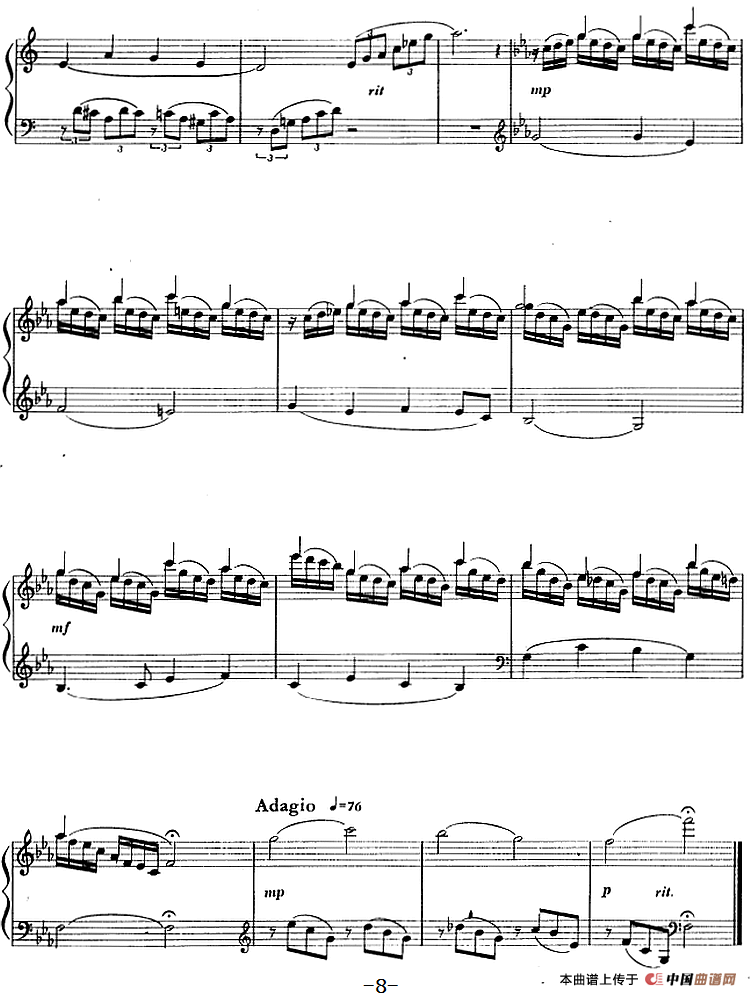 儿童钢琴曲八首（丁善德作品二十八号）