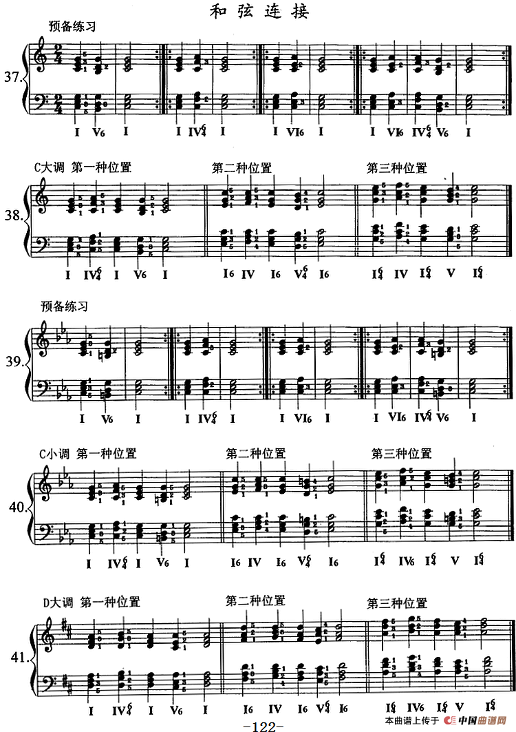 钢琴综合教程：第十六课 七个白键小调音阶 和弦转位 主三和弦琶音及和弦连接（大小调）