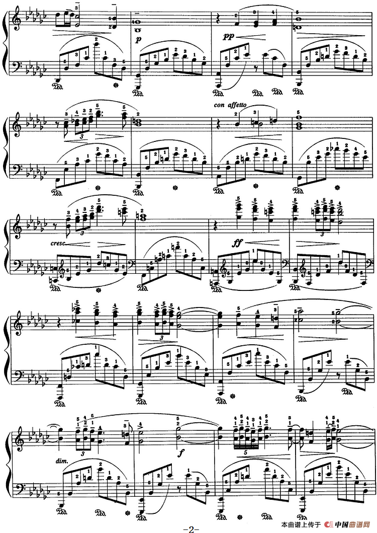 现代钢琴曲：26、哀歌（Op.3，No.1）