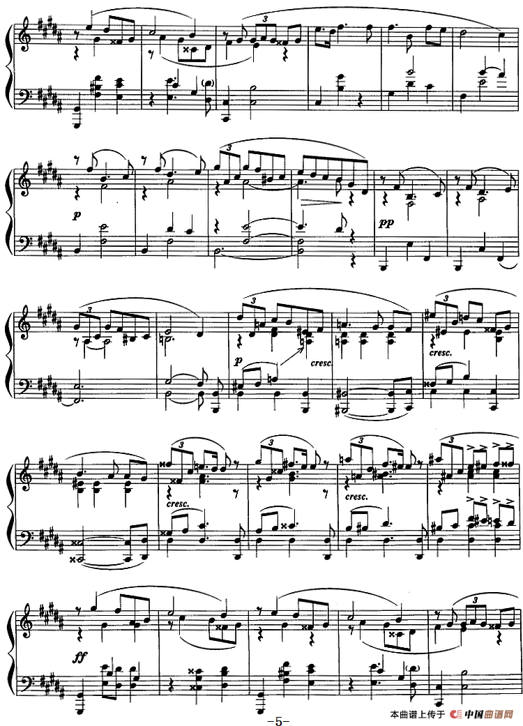 现代钢琴曲：24、玛祖卡（Op.25，No.4）