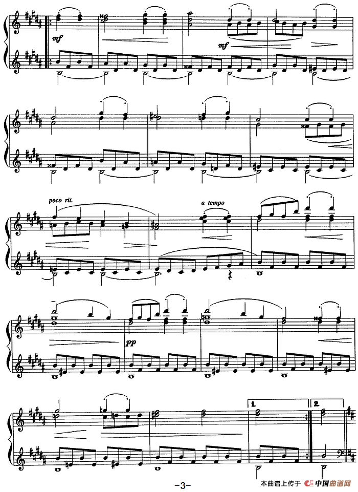 现代钢琴曲：14、加沃特舞曲