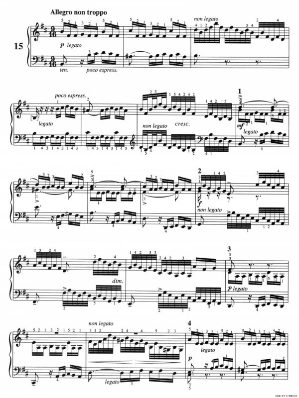 三部创意曲 No.15（人音2000.10首版）