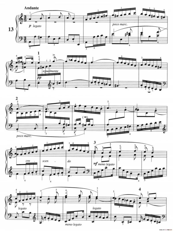 三部创意曲 No.13（人音2000.10首版）