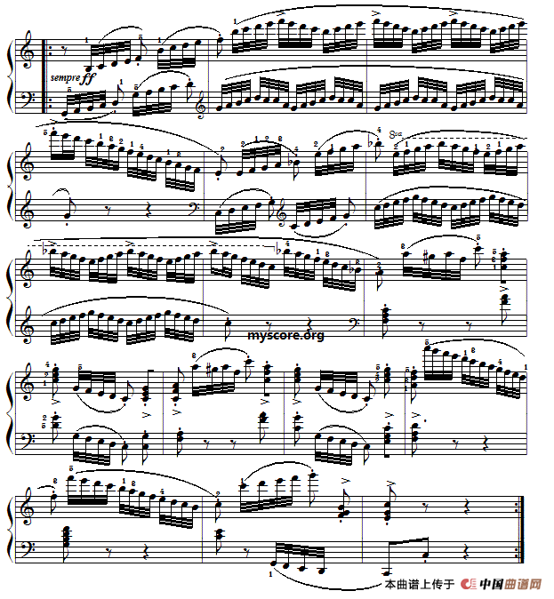 车尔尼（Czerny）849第16首曲谱及练习指导