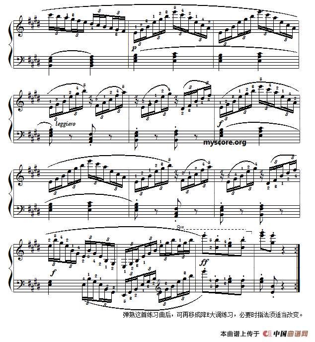 车尔尼（Czerny）849第15首曲谱及练习指导