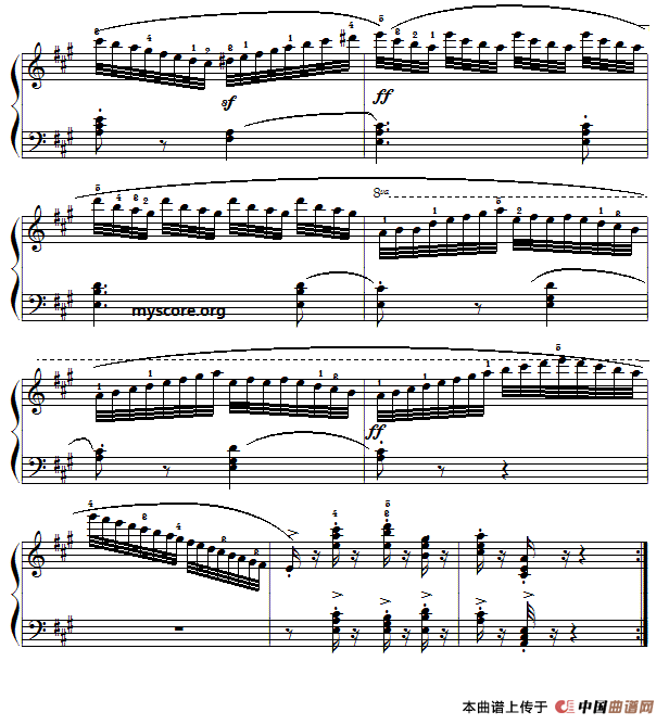 车尔尼（Czerny）849第14首曲谱及练习指导