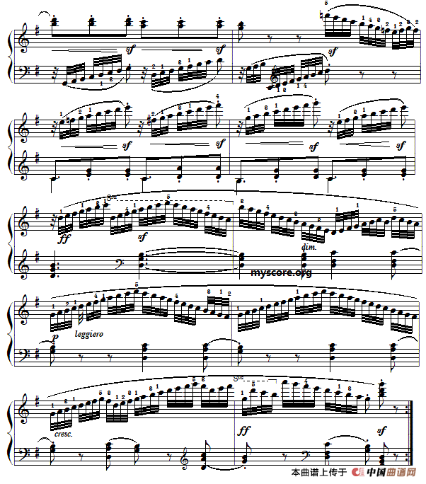 车尔尼（Czerny）849第11首曲谱及练习指导