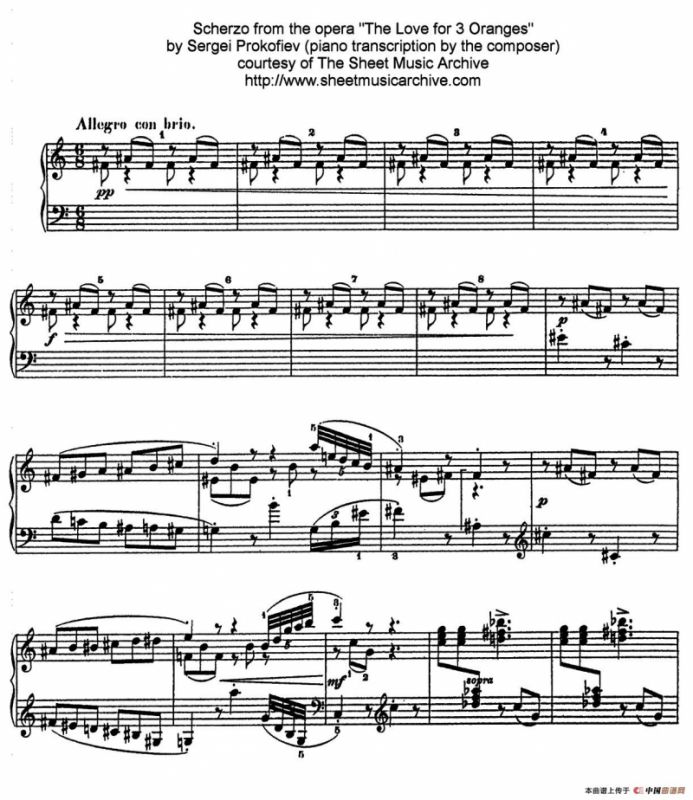 Scherzo from The Love for 3 Oranges Op.33（《三个桔子的爱情》谐谑曲）
