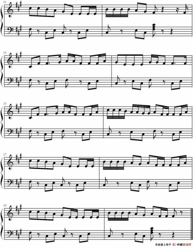 甩葱歌（弹琴吧制谱版）