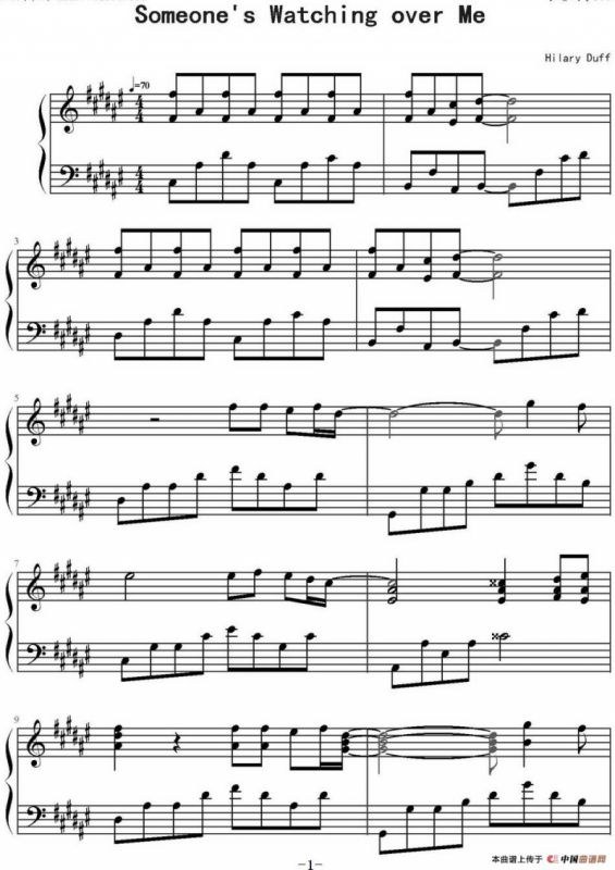 Someones Watching over Me 有个人守护着我