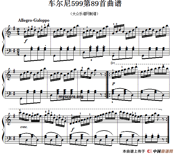 车尔尼599第89首曲谱及练习指导