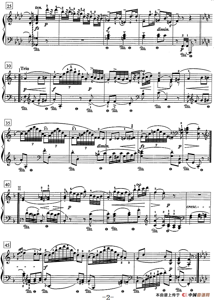 钢琴教程第七级 大型乐曲（f小调变奏曲 Op.83）