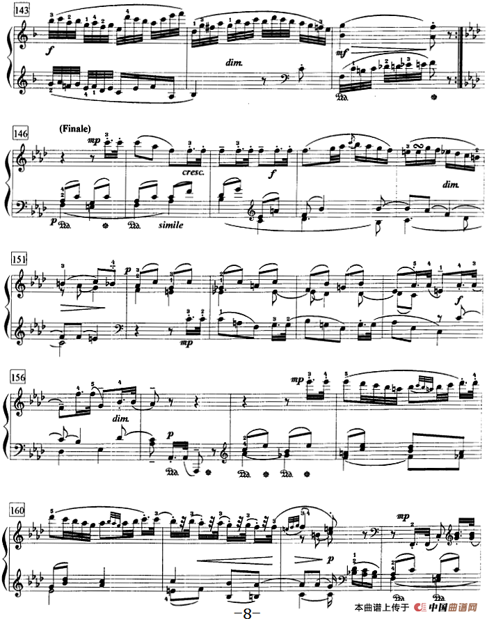 钢琴教程第七级 大型乐曲（f小调变奏曲 Op.83）