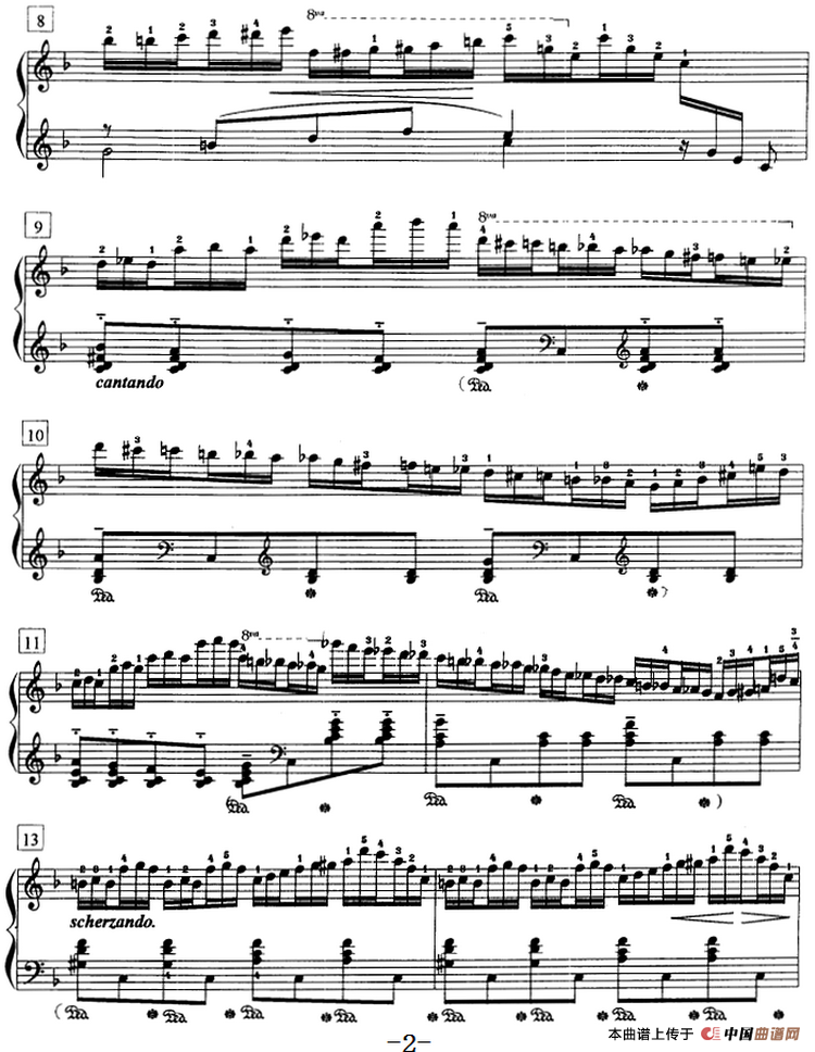 钢琴教程第七级 练习曲（Op.72 No.6）