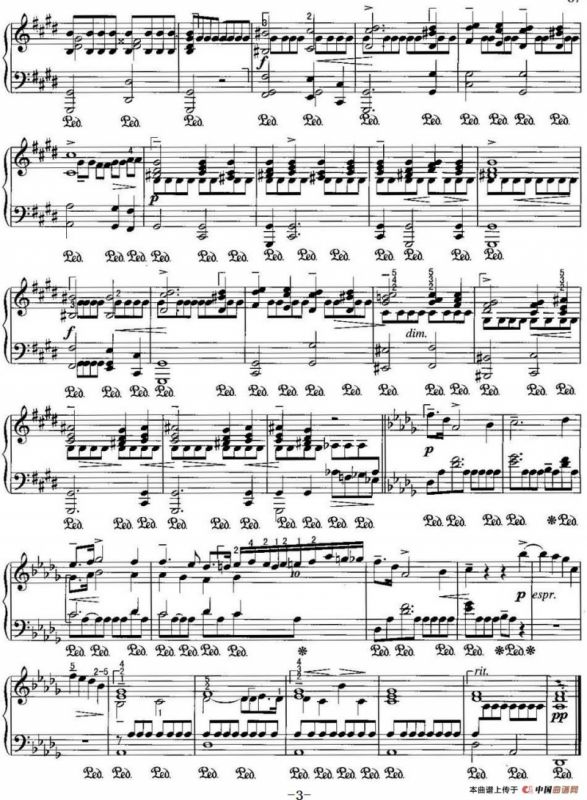 不可不弹的世界钢琴名曲：雨点前奏曲（降D大调）