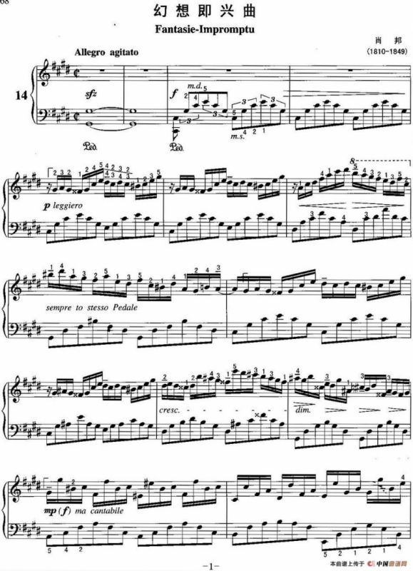 不可不弹的世界钢琴名曲：幻想即兴曲