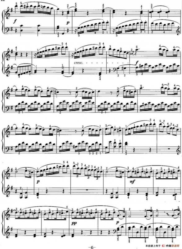 不可不弹的世界钢琴名曲：奏鸣曲（G大调）