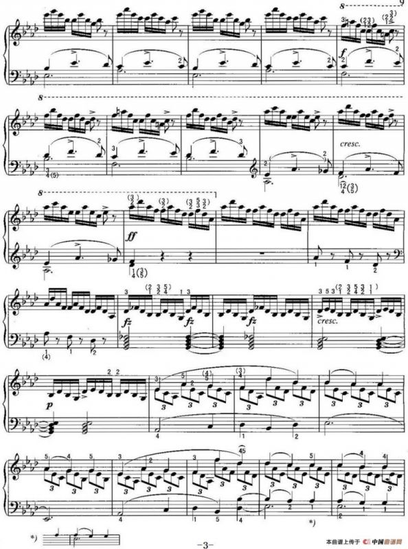 不可不弹的世界钢琴名曲：即兴曲（第4首）