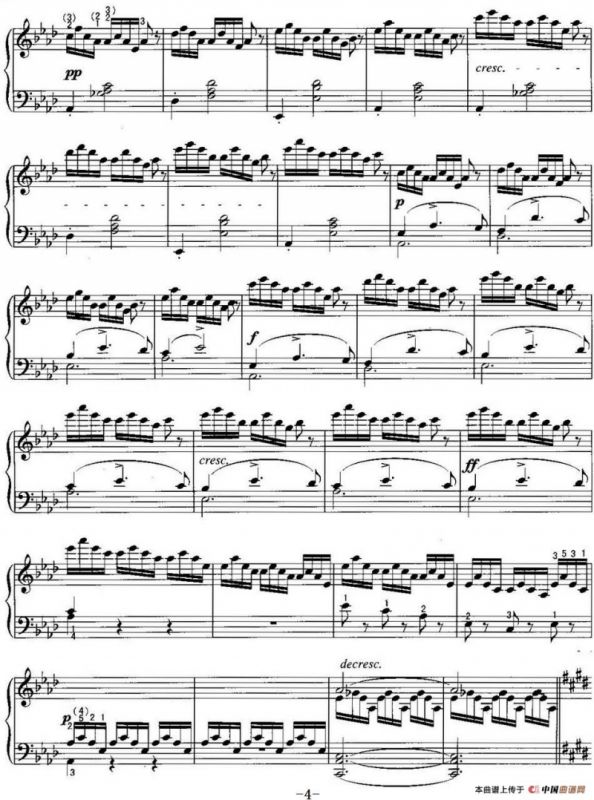 不可不弹的世界钢琴名曲：即兴曲（第4首）