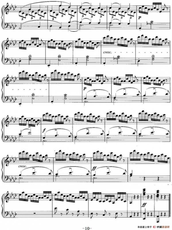 不可不弹的世界钢琴名曲：即兴曲（第4首）