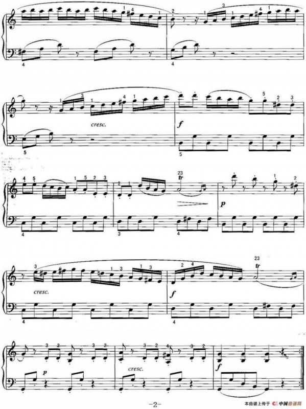 不可不弹的世界钢琴名曲：小奏鸣曲Op.36-3