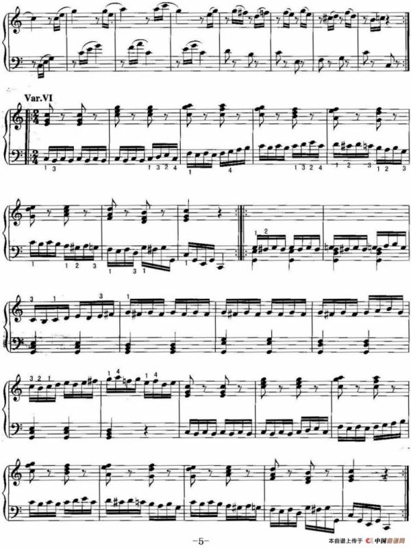 不可不弹的世界钢琴名曲：“星星”变奏曲