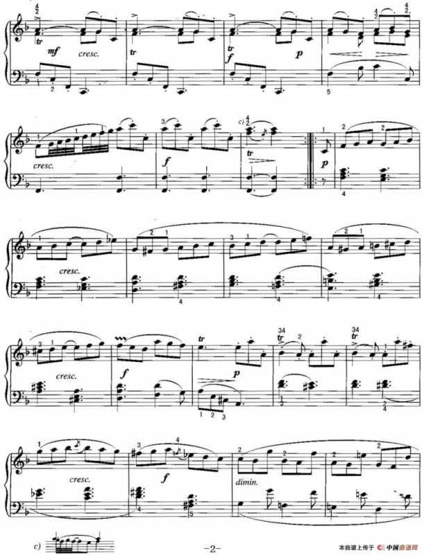 不可不弹的世界钢琴名曲：“田园”奏鸣曲（D大调）